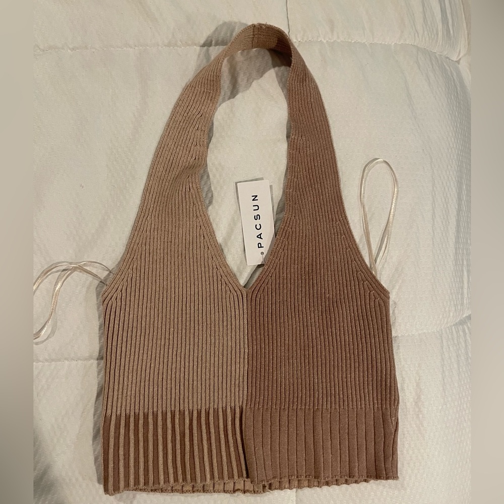 Two Tone Halter Top